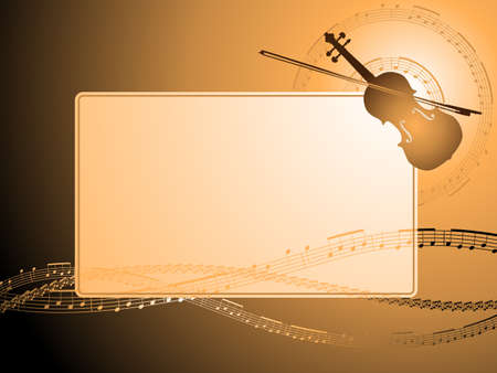 Musical violin frameのイラスト素材
