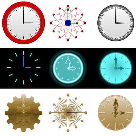 Clock iconsのイラスト素材