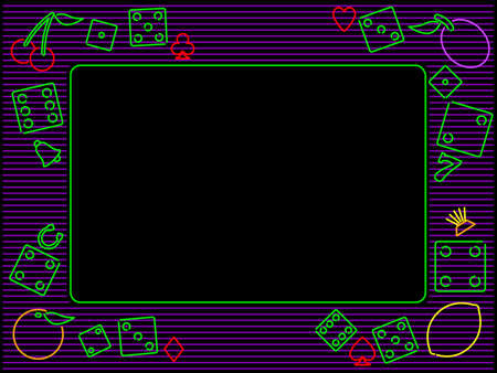 horizontal gambling frameのイラスト素材
