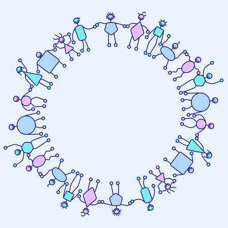 Holding hands frameのイラスト素材