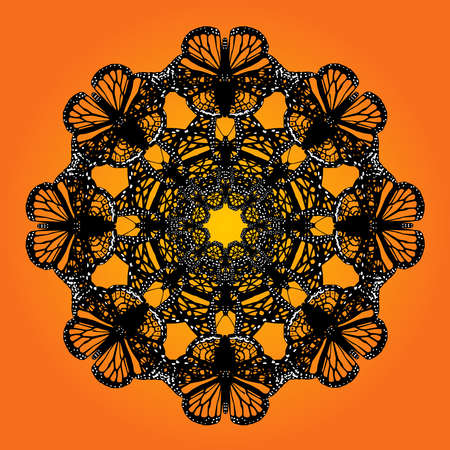 kaleidoscope butterfly backgroundのイラスト素材