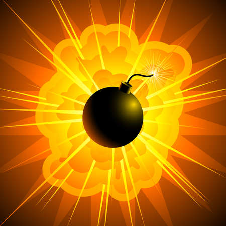Exploding bombのイラスト素材