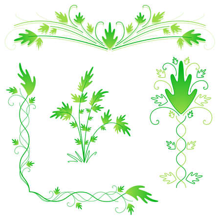 Leafy flourishesのイラスト素材