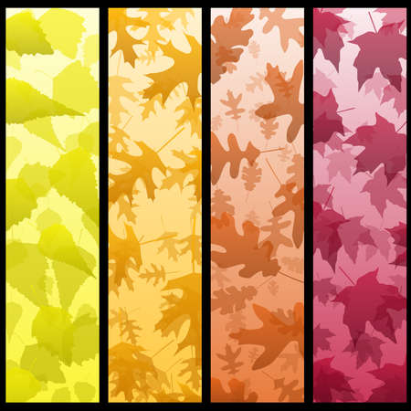 Four vertical autumn bannersのイラスト素材