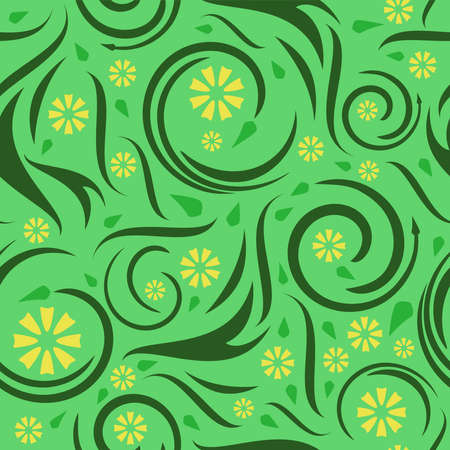 Seamless floral swirl backgroundのイラスト素材