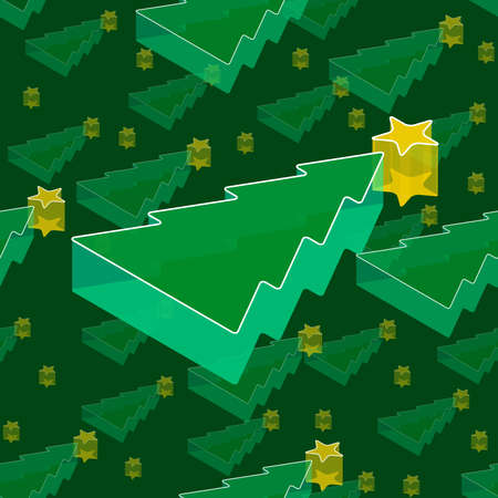 Seamless 3D Christmas backgroundのイラスト素材