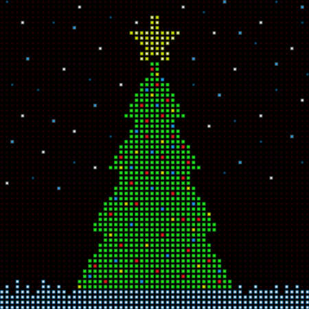 Digital Christmas treeのイラスト素材