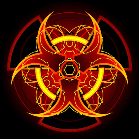 Hazardous fire designのイラスト素材