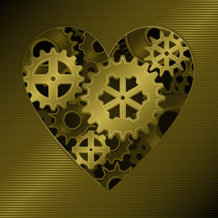 Gear heartのイラスト素材