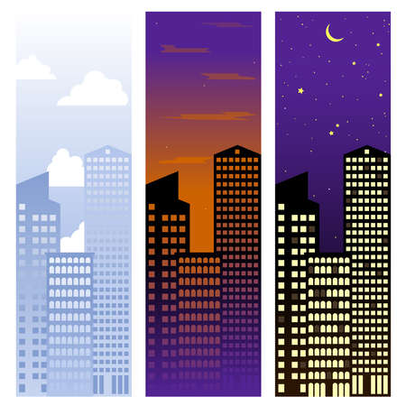 City bannersのイラスト素材