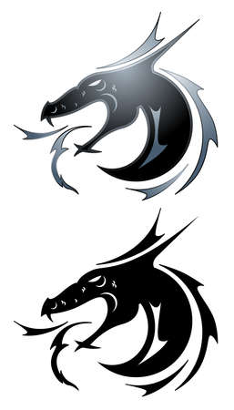 Black Dragon tattooのイラスト素材