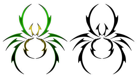 Spider tattoo designのイラスト素材