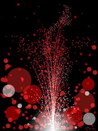 red defocused fireworksのイラスト素材
