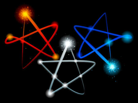 Light trail starsのイラスト素材