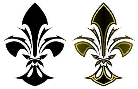 Fleur de lys tattooのイラスト素材