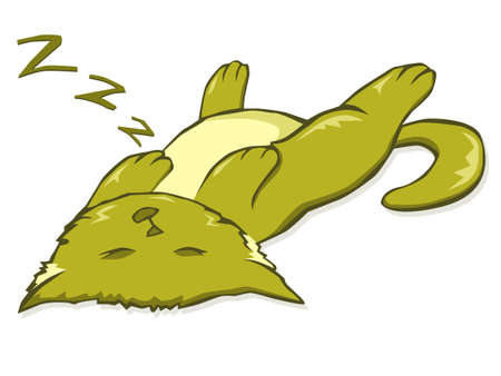 Sleeping kittenのイラスト素材