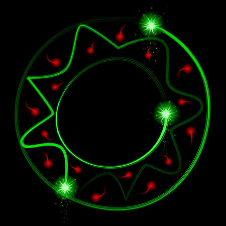 Light streak wreathのイラスト素材