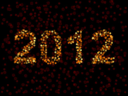 2012 spelled in blurry lights