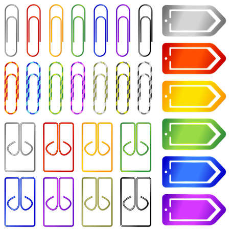 Isolated paper clipsのイラスト素材