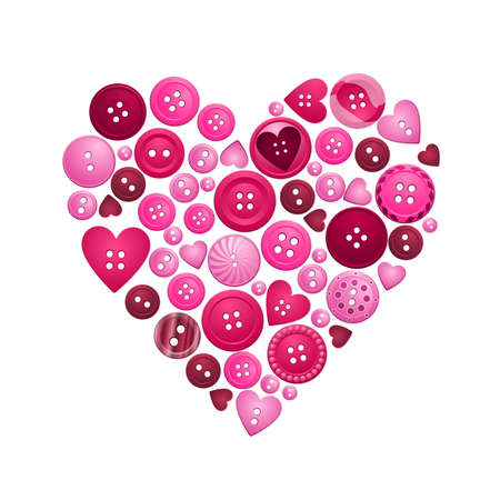 buttons of loveのイラスト素材