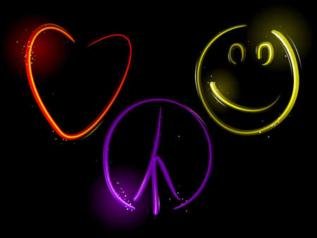 Love Peace and Happinessのイラスト素材