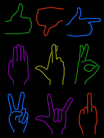 Neon Handsのイラスト素材