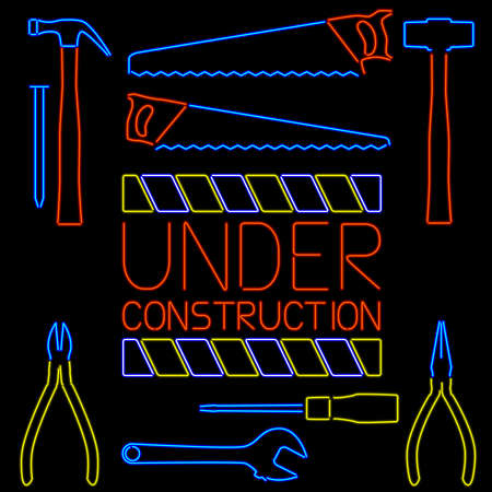 Neon tool setのイラスト素材