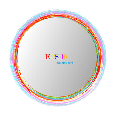 Iridescent round logoのイラスト素材