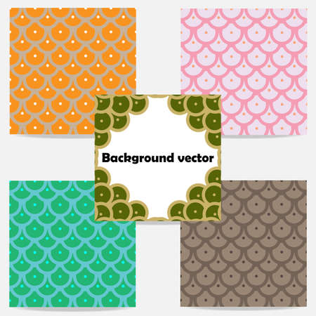 Set from five abstract backgroundsのイラスト素材