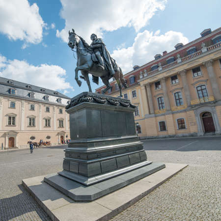 Carl August Monument Equestrian Statue, Weimar, Germanyのeditorial素材
