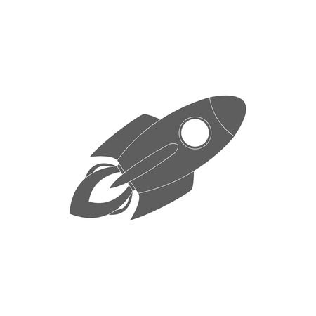 Rocket, modern flat iconのイラスト素材