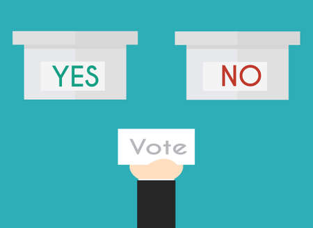 Voting concept in flat style