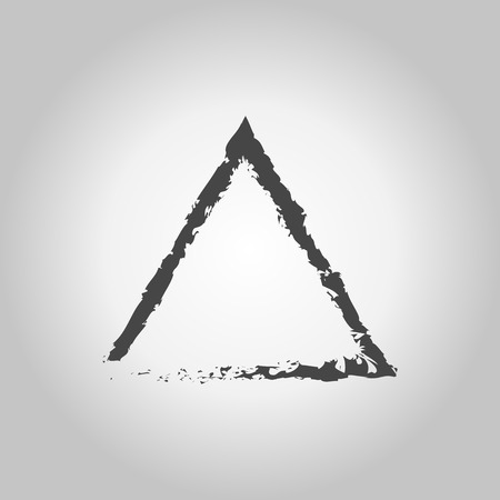 Vector of triangle icon on gray/white backgroundのイラスト素材
