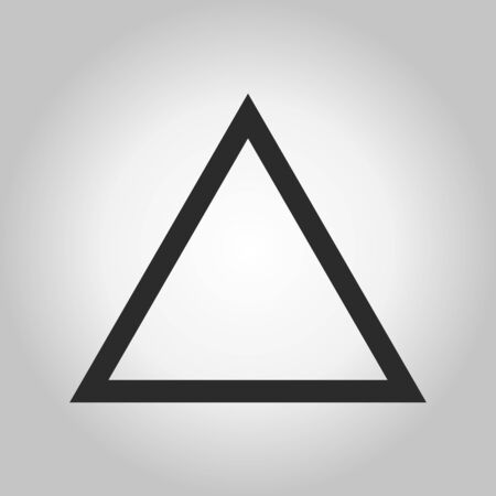 Vector of triangle icon on gray/white backgroundのイラスト素材