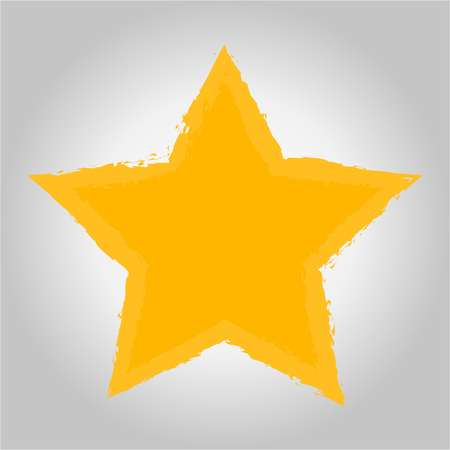 Vector of Gold Star icon on gray backgroundのイラスト素材