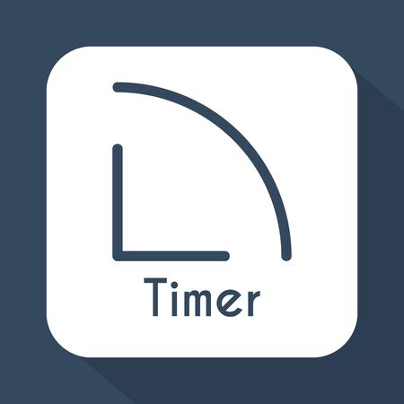 Timer icon in flat style.のイラスト素材