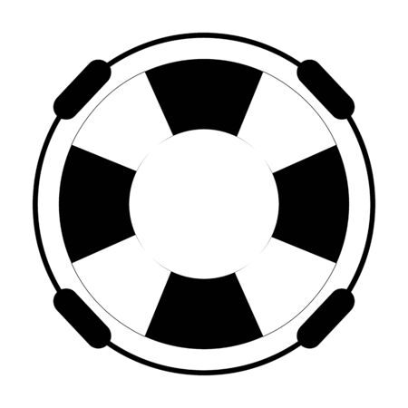 Life buoy on  flat design.のイラスト素材