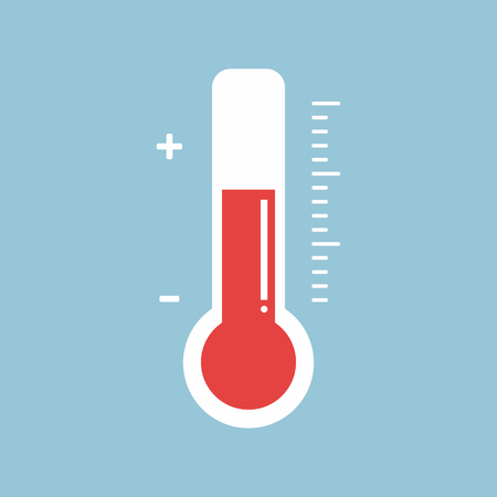 A red thermometers with different levels.のイラスト素材
