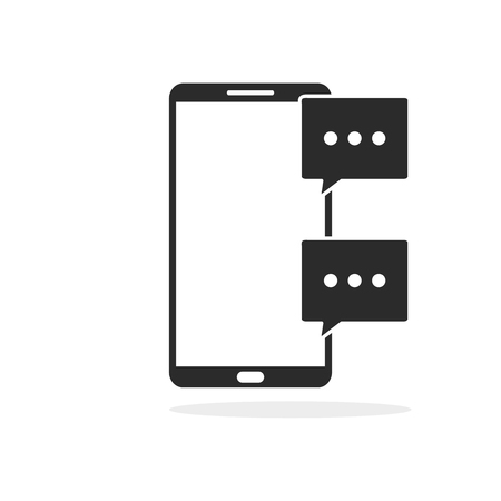 Creative concept of  flat style isolated on white background. Sms symbol.のイラスト素材