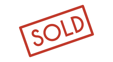 Sold out icon on white background, flat style.のイラスト素材