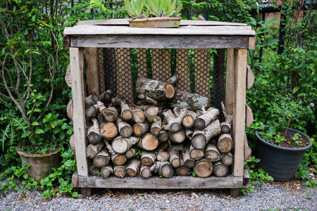 Chopped wood background. Wood industry.