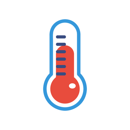 Red thermometers with different levels.のイラスト素材