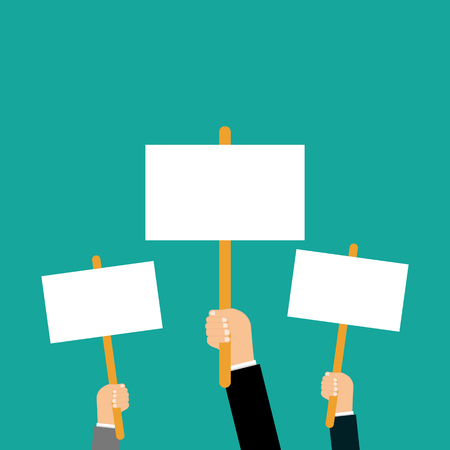 Vector of hands holding plate. Presidential Election Voting Poster. Voting conceptのイラスト素材