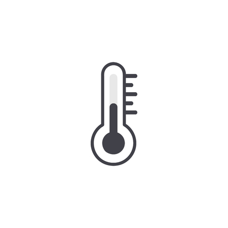 thermometer color on white background.のイラスト素材