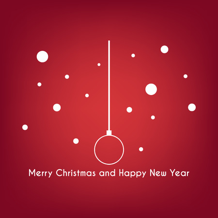 Merry Christmas and Happy New Year greeting card, Vector illustration of christmas background.のイラスト素材