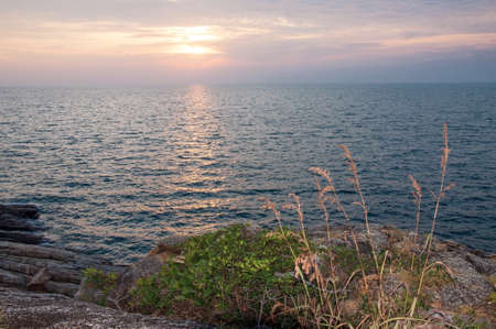 sea at eveningの写真素材