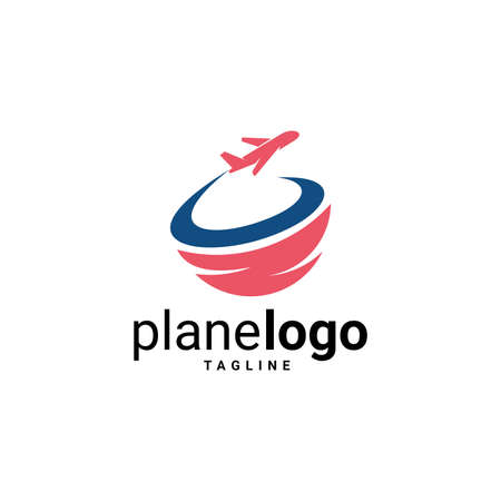 Airplane Logo Template Design Vectorのイラスト素材