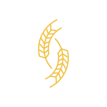 Agriculture wheat Logo Template vector icon design. Vector illustrationのイラスト素材