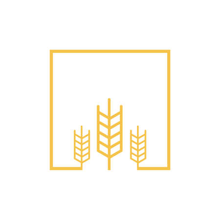 Agriculture wheat Logo Template vector icon design. Vector illustrationのイラスト素材