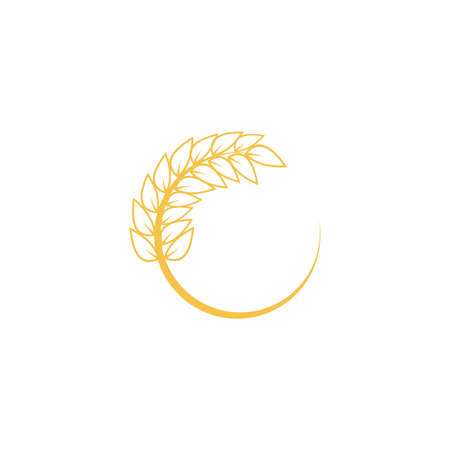 Agriculture wheat Logo Template vector icon design. Vector illustrationのイラスト素材